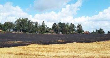 Markbrand tæt på sommerhuse