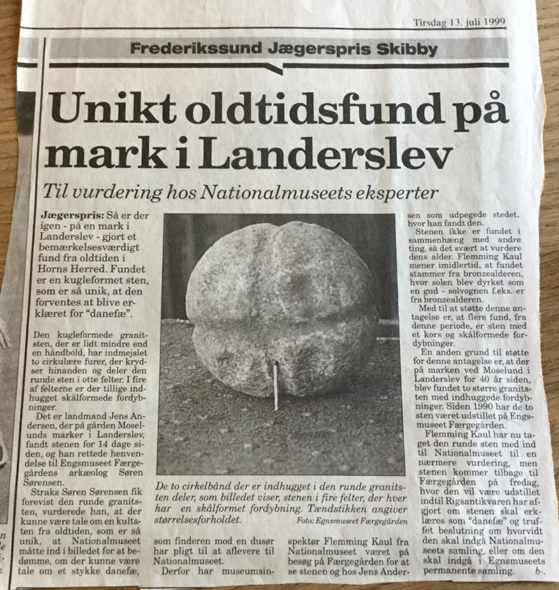 Årbog Solsten Artikel fra 1999 om Solstenen.