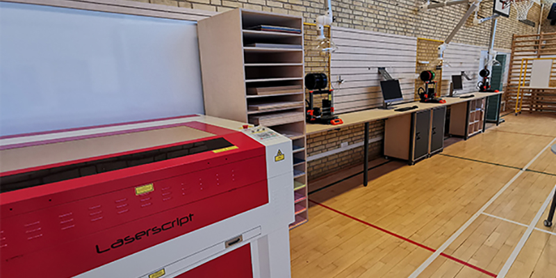 MakerVærket Lasercuttere og 3D printere er klar til brug.
Foto: Frederikssund Gymnasium